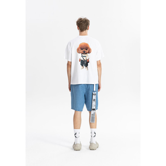 MWM Unisex κοντομάνικη μπλούζα Teddy Bear Streetwear Dog Print Tee